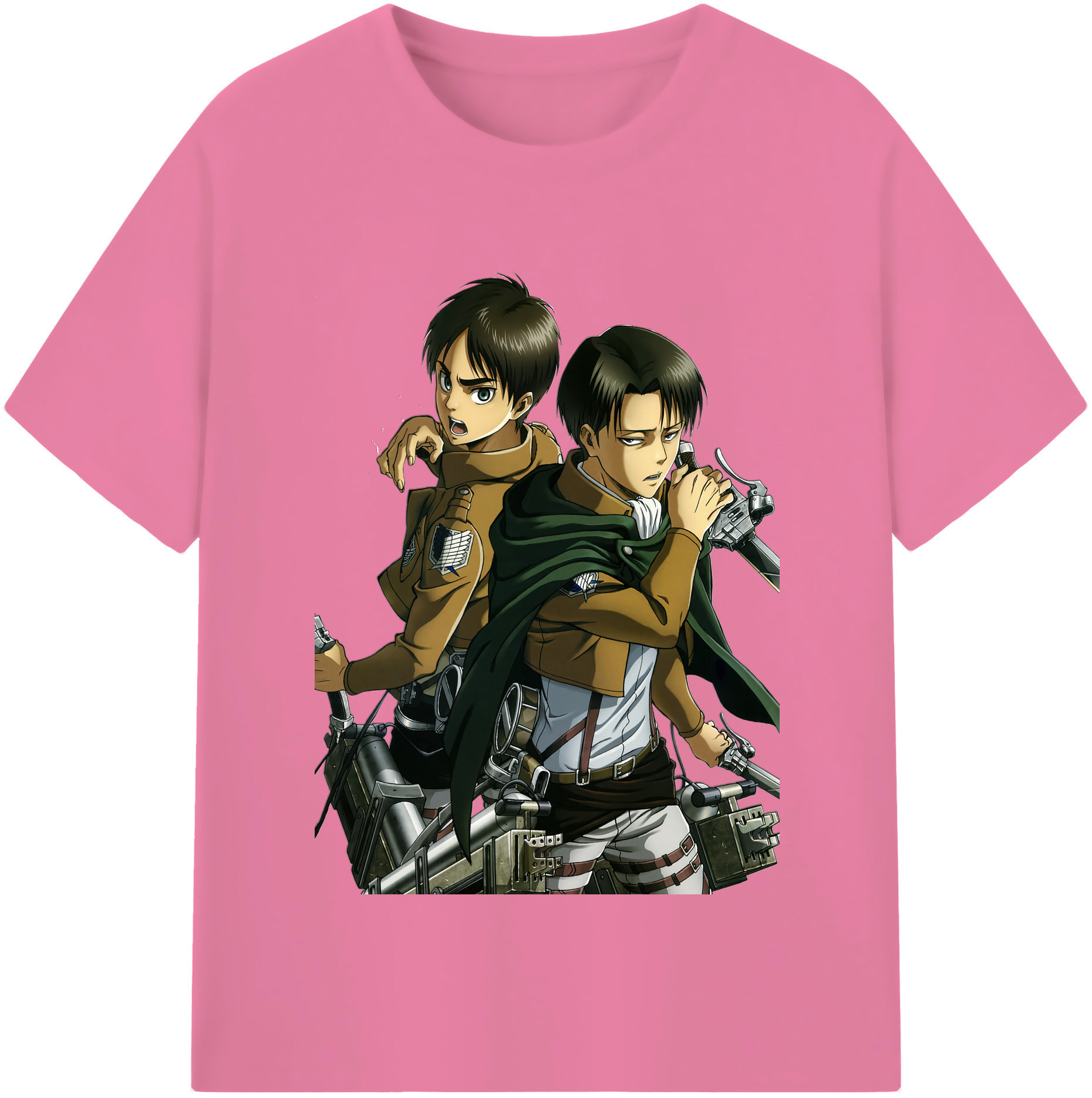 （画像用） 進撃の巨人 リヴァイ·アッカーマン Attack on Titan Levi Ackerman 綿100％半袖Tシャツ（フロントプリント）